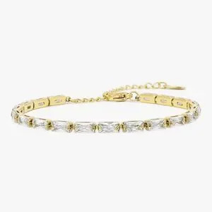 New?14k Gold Plated, Cz, Elegant Gold Tone Bracelet